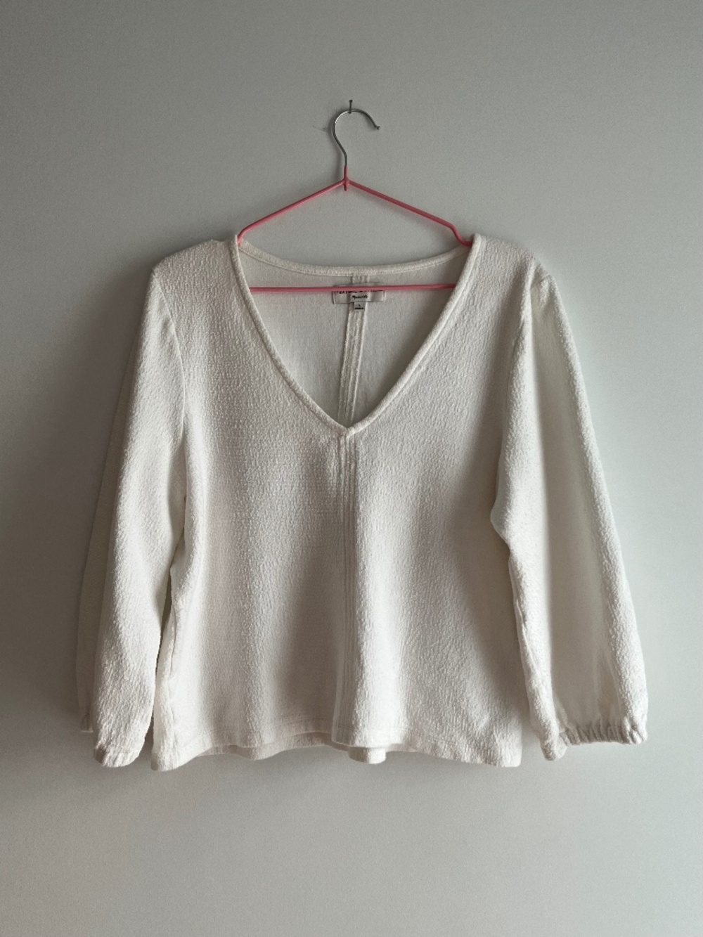 Madewell 100% cotton blouse in off-white -Size L